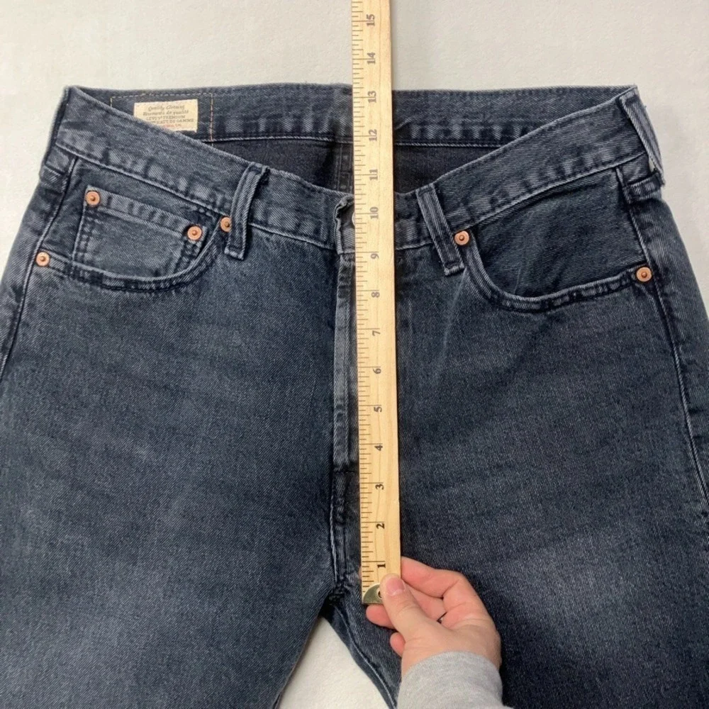 Levi's 501 Premium Jeans Men 32x30 (Fits 30x30) Gray Black Straight Vtg Style